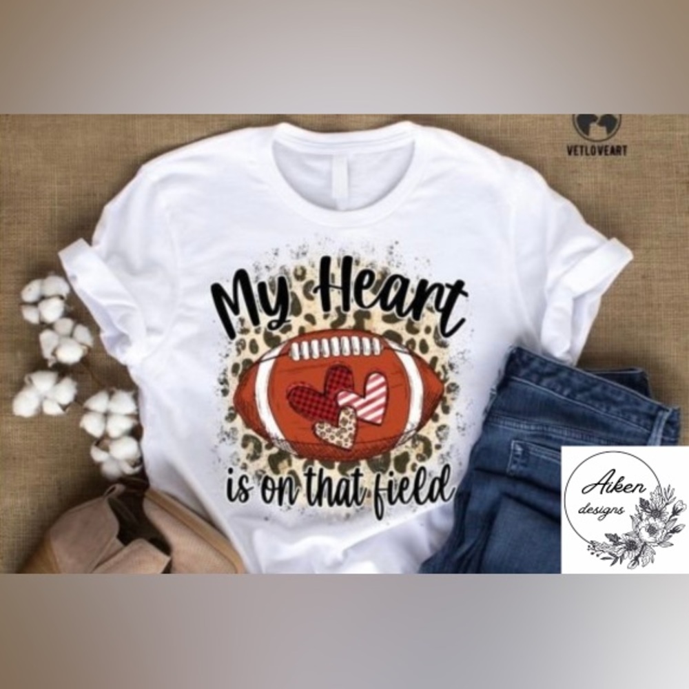 My heart is on the field t-shirt